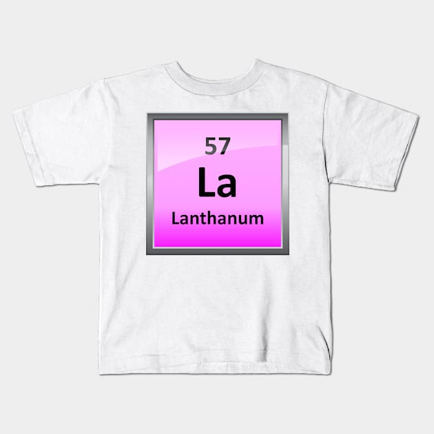 Lanthanum Periodic Table Element Symbol Kids T-Shirt by sciencenotes